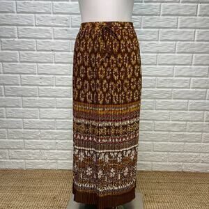 Alfred Dunner Brown Patterned Skirt
